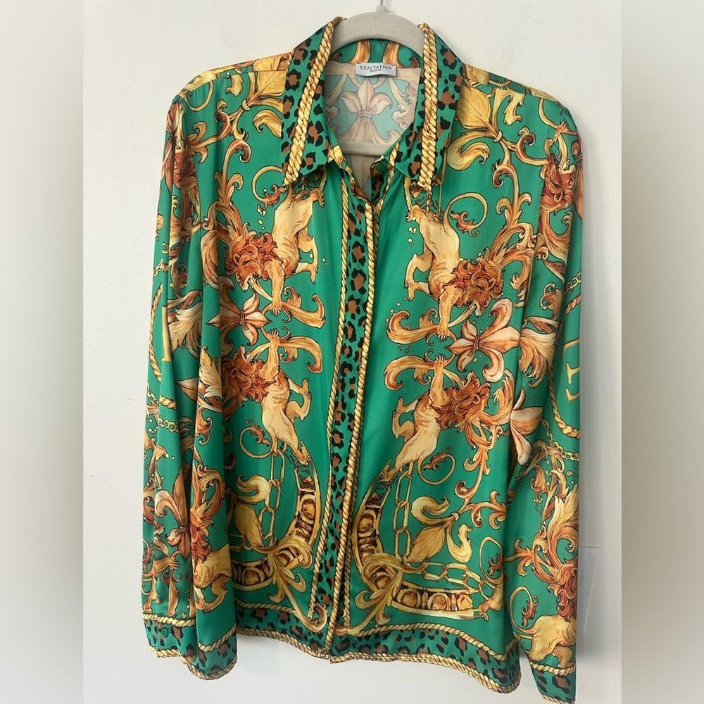 Exaltation Paris Baroque Style Print Jennifer Blouse 44